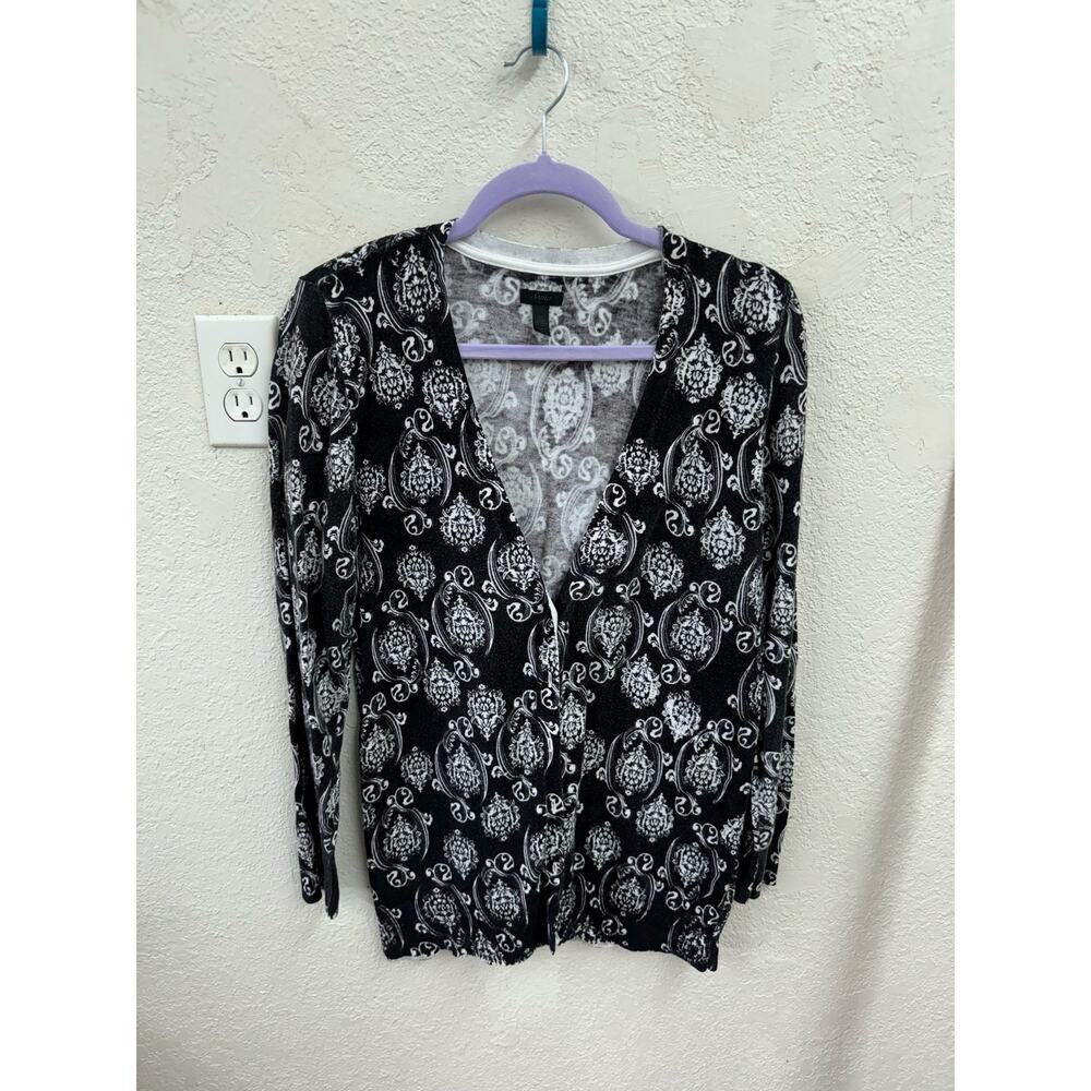 Black and White Soma Button Up Cardigan Large